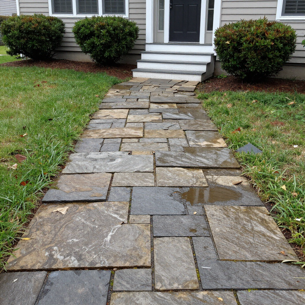 Loose pavers compromise the integrity of pathway and foot traffic