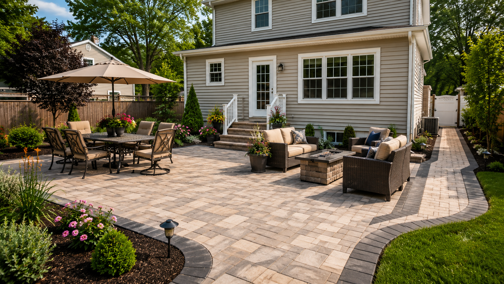 Patio connecting backdoor