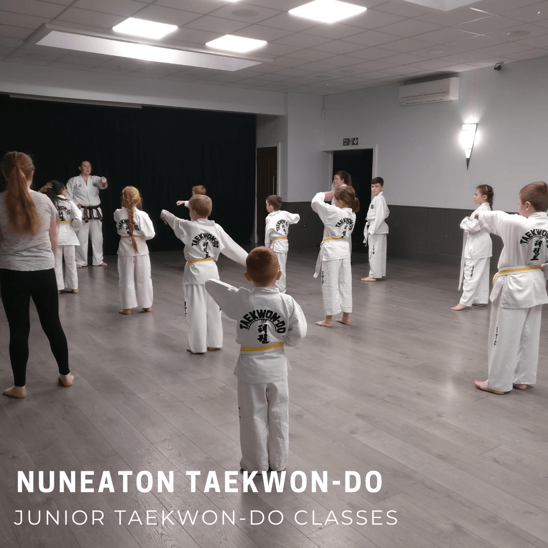 Martial arts class punching