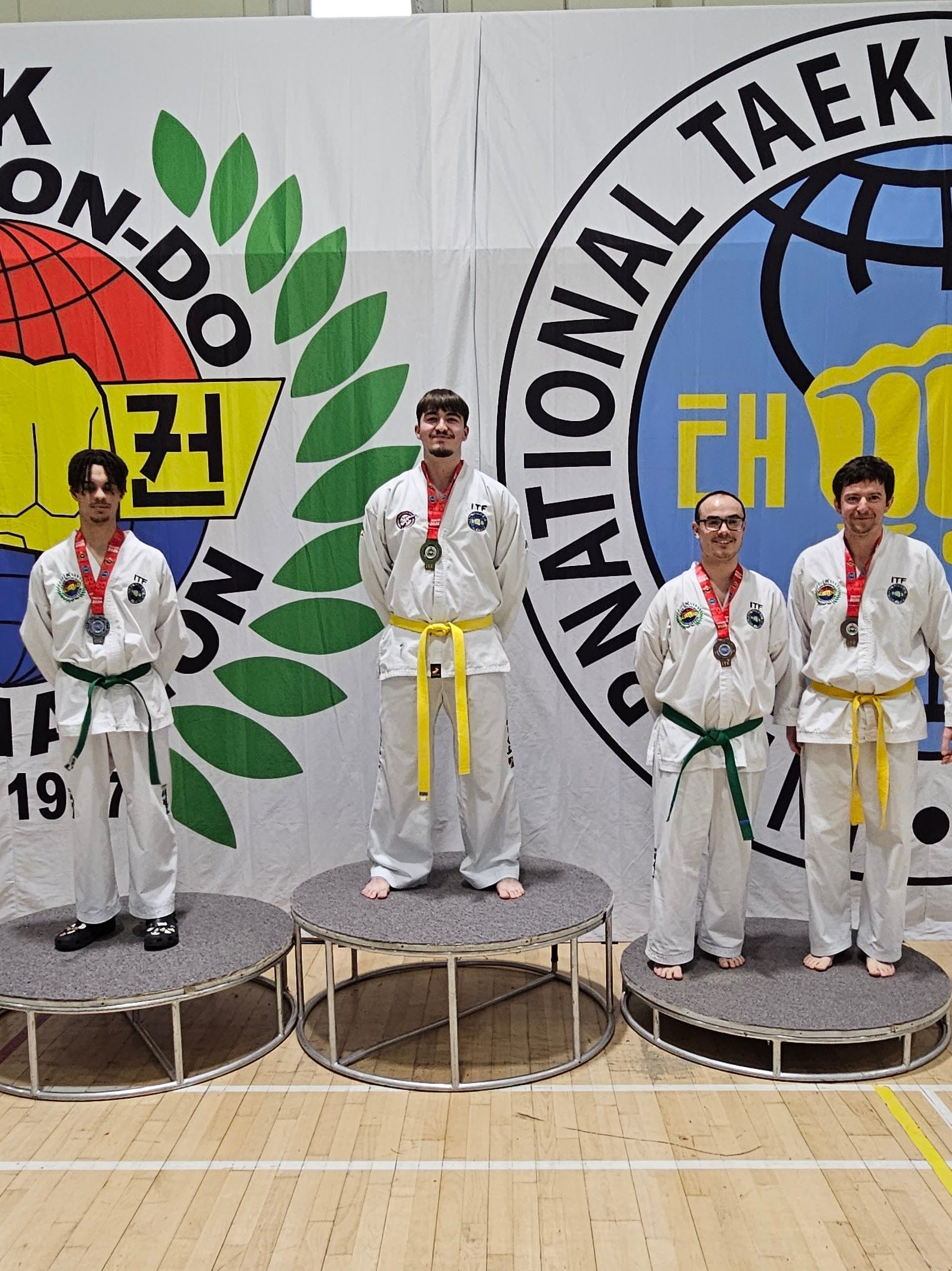 Mario Mitev on the podium at the 2026 UKTA English