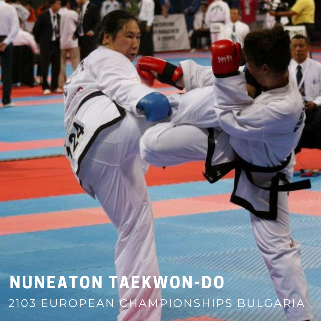 Female kicks in Taekwondo competition