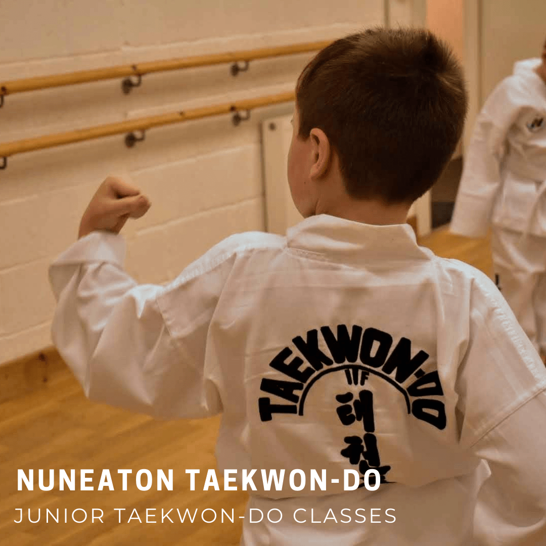 White belt practising blocks