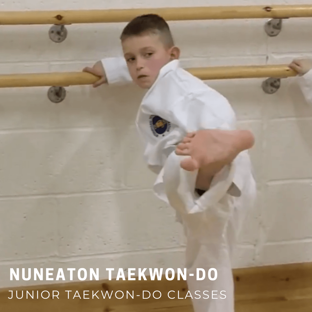 Martial arts child kicking