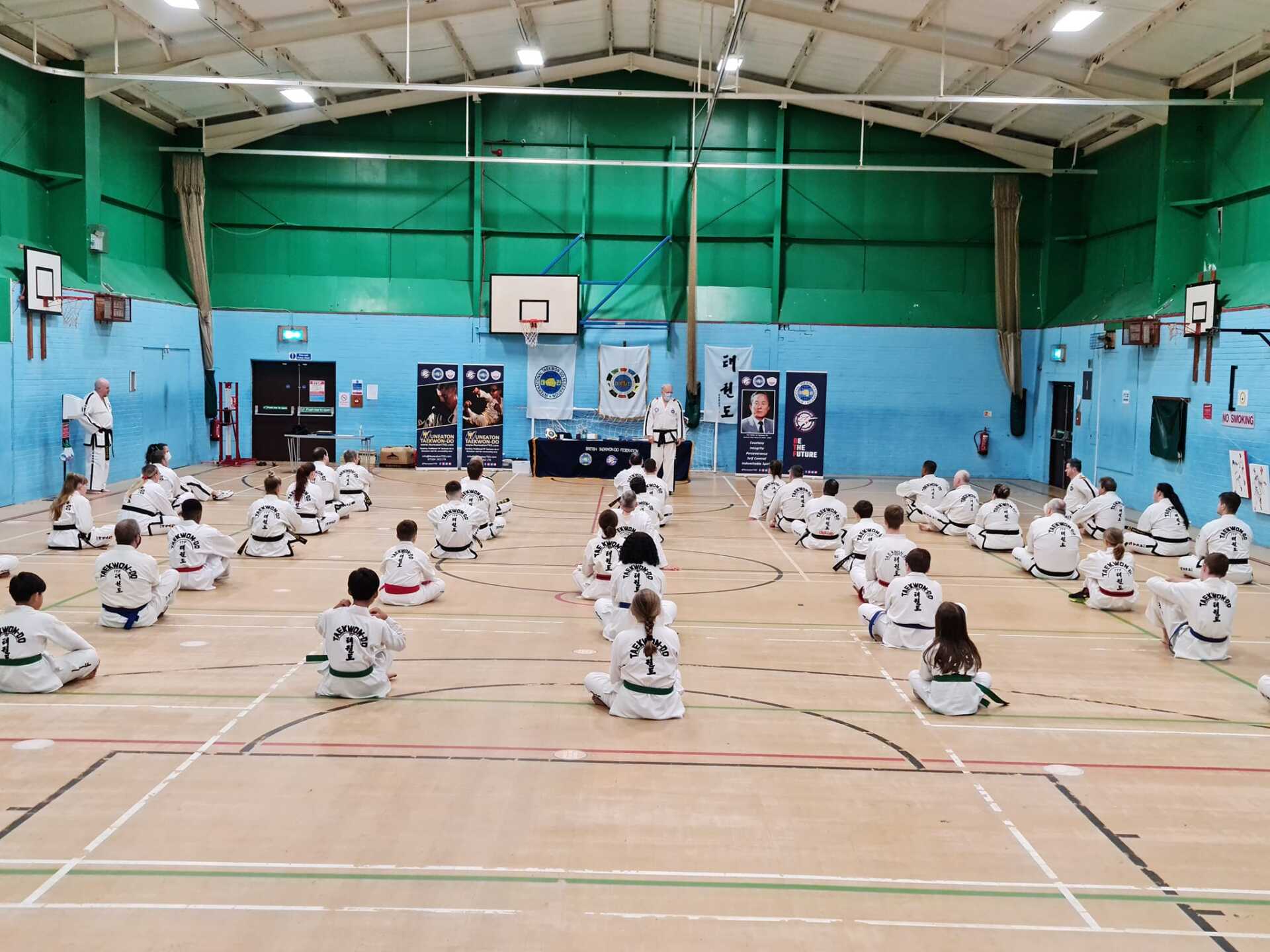 BTF Taekwon-Do students sat watching