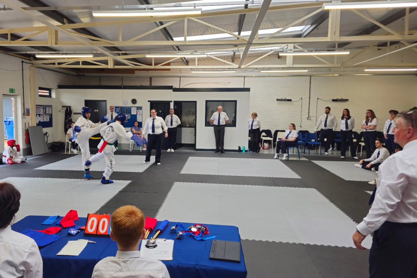Taekwon-Do students sparring
