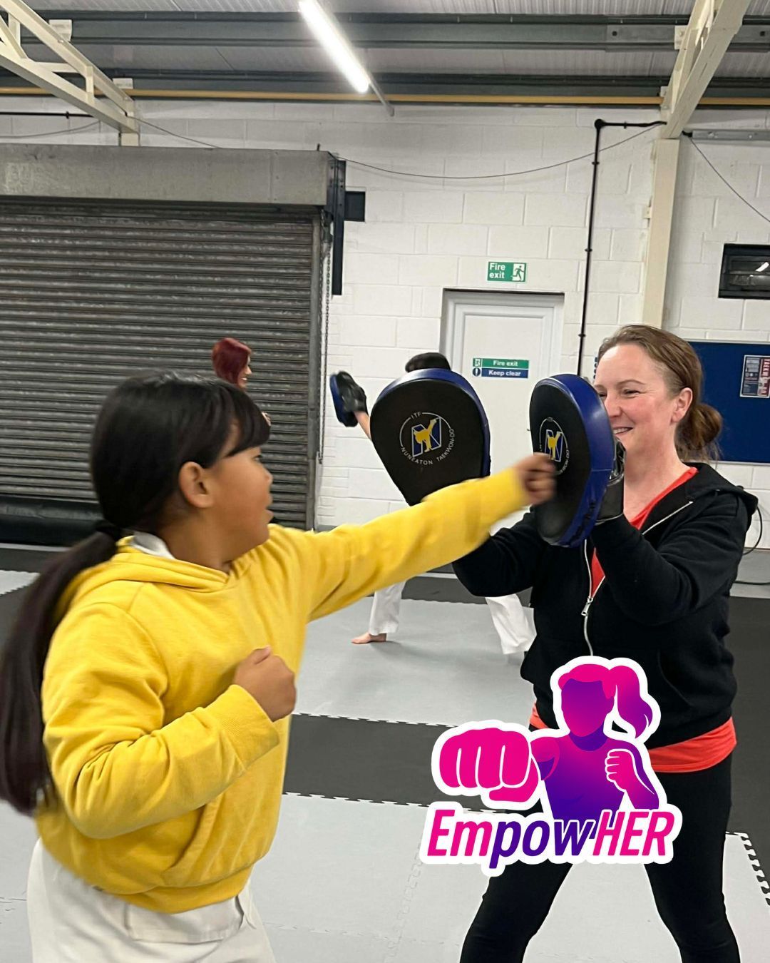 Nuneaton TKD Ladies EmpowHER course junior punching pad