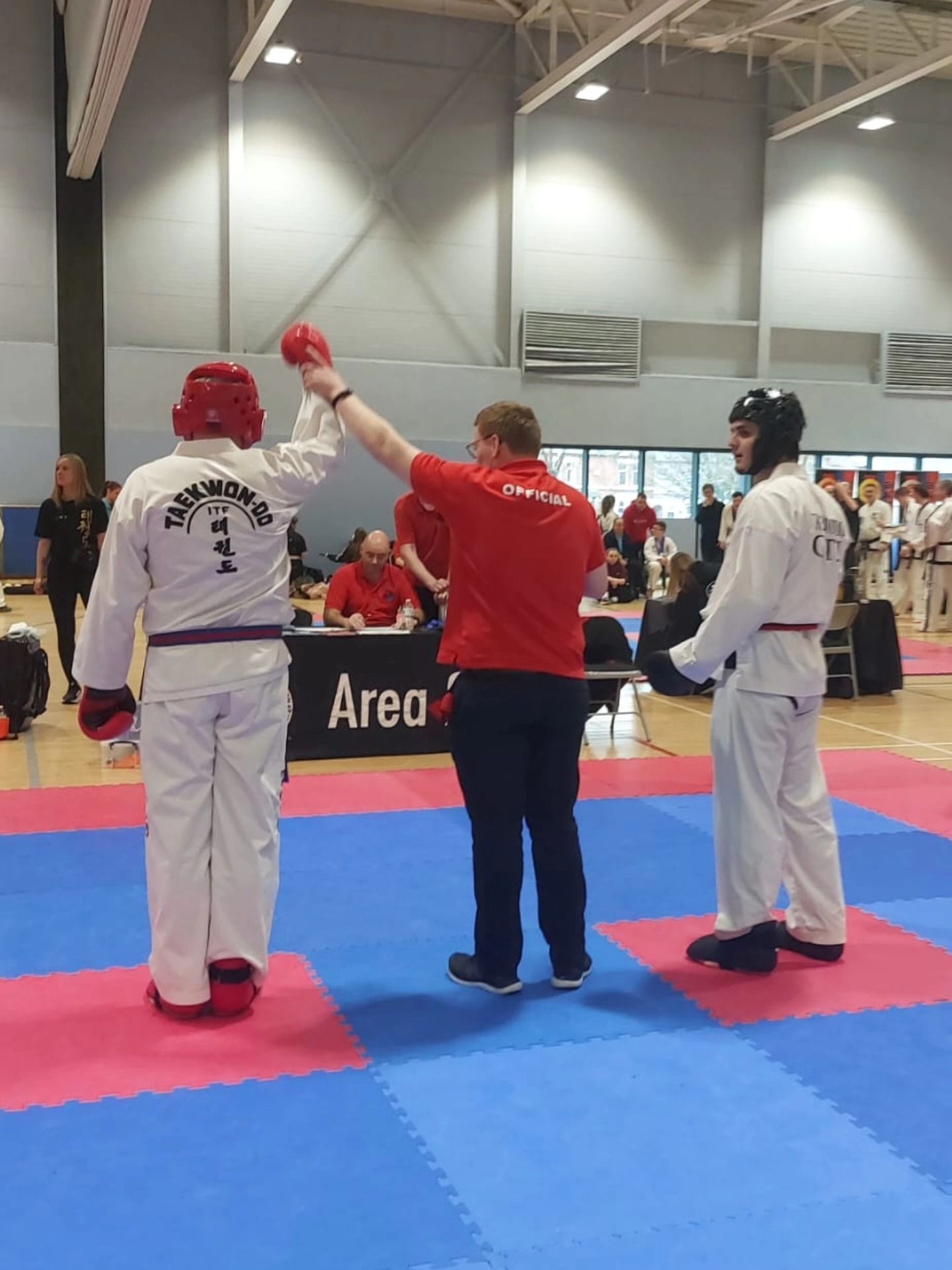 Nuneaton TKD at the 2026 GTI English - Adrian sparring win