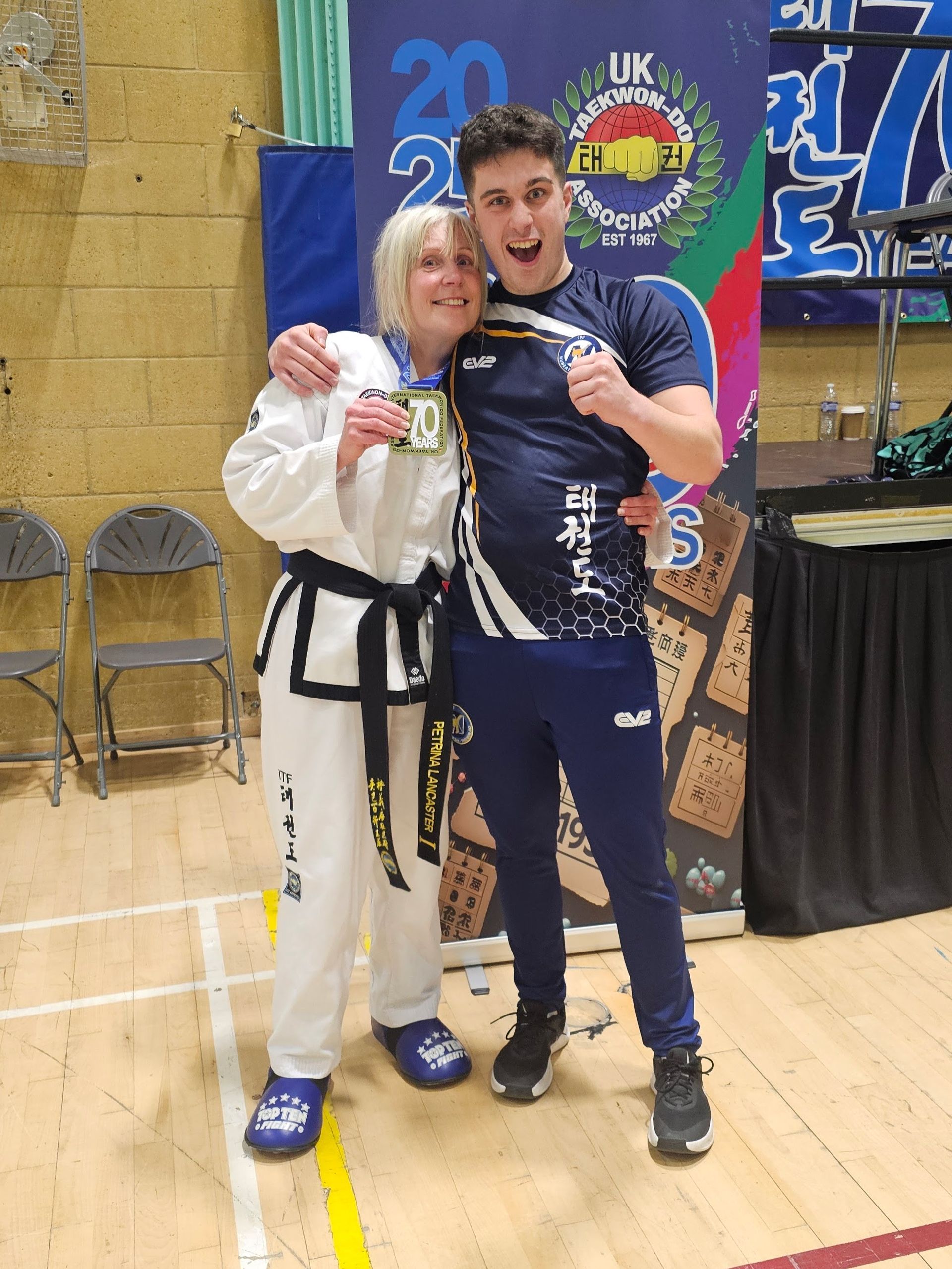 Nuneaton TKD's Petrina Lancaster and George Wright at the 2025 UKTA UK Open