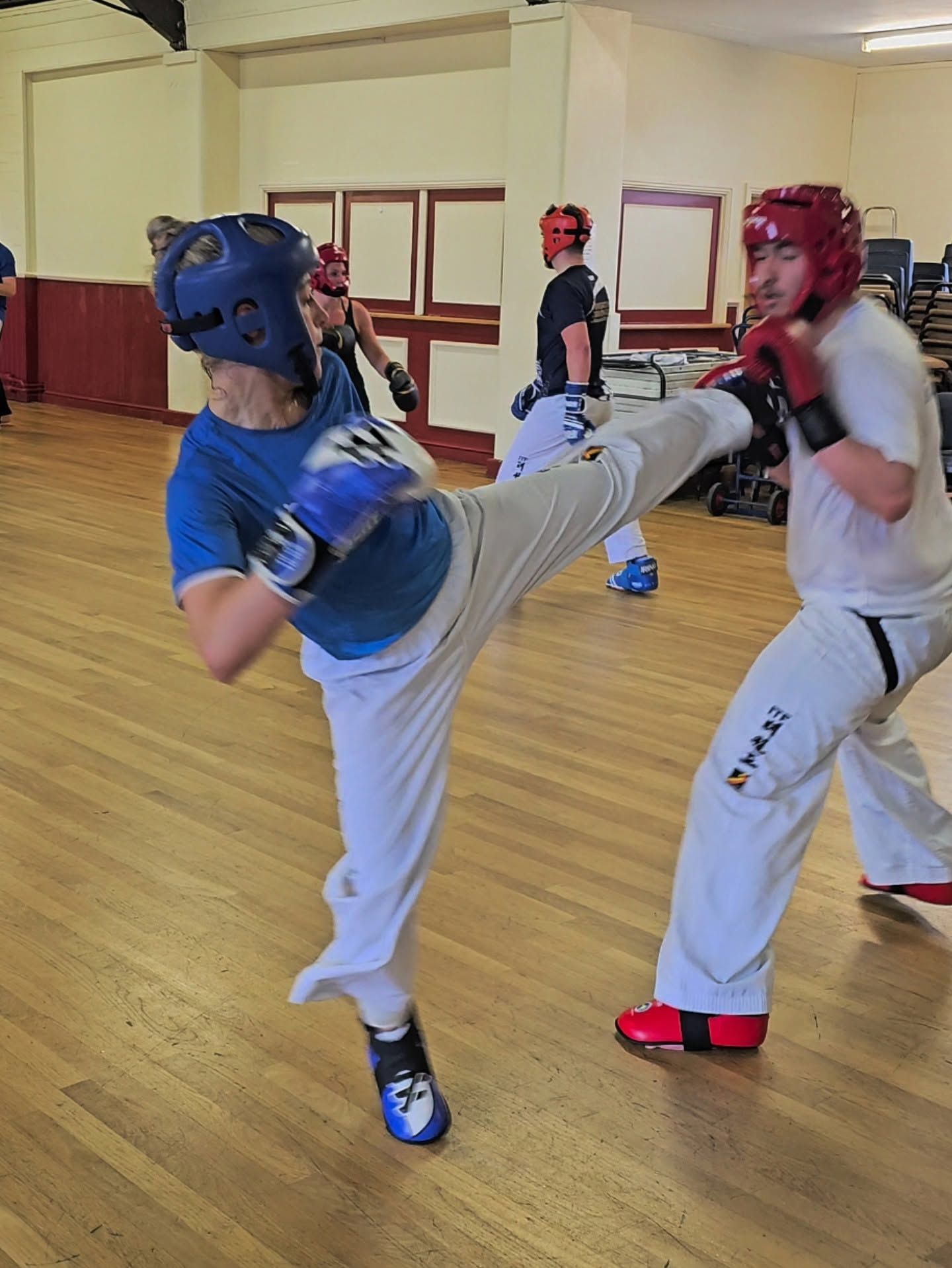 Taekwon-Do student roundhouse