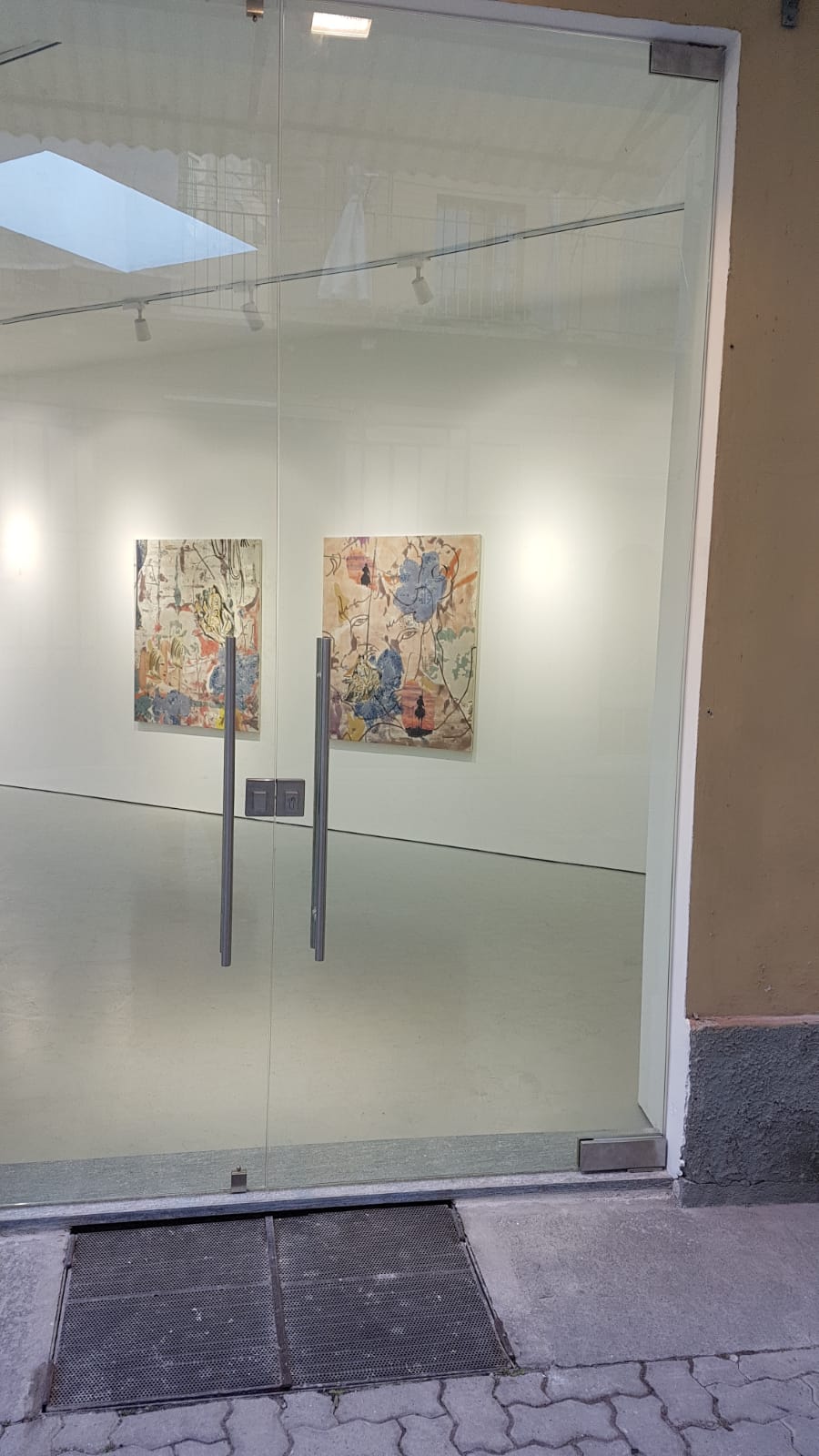 porta interna in vetro trasparente