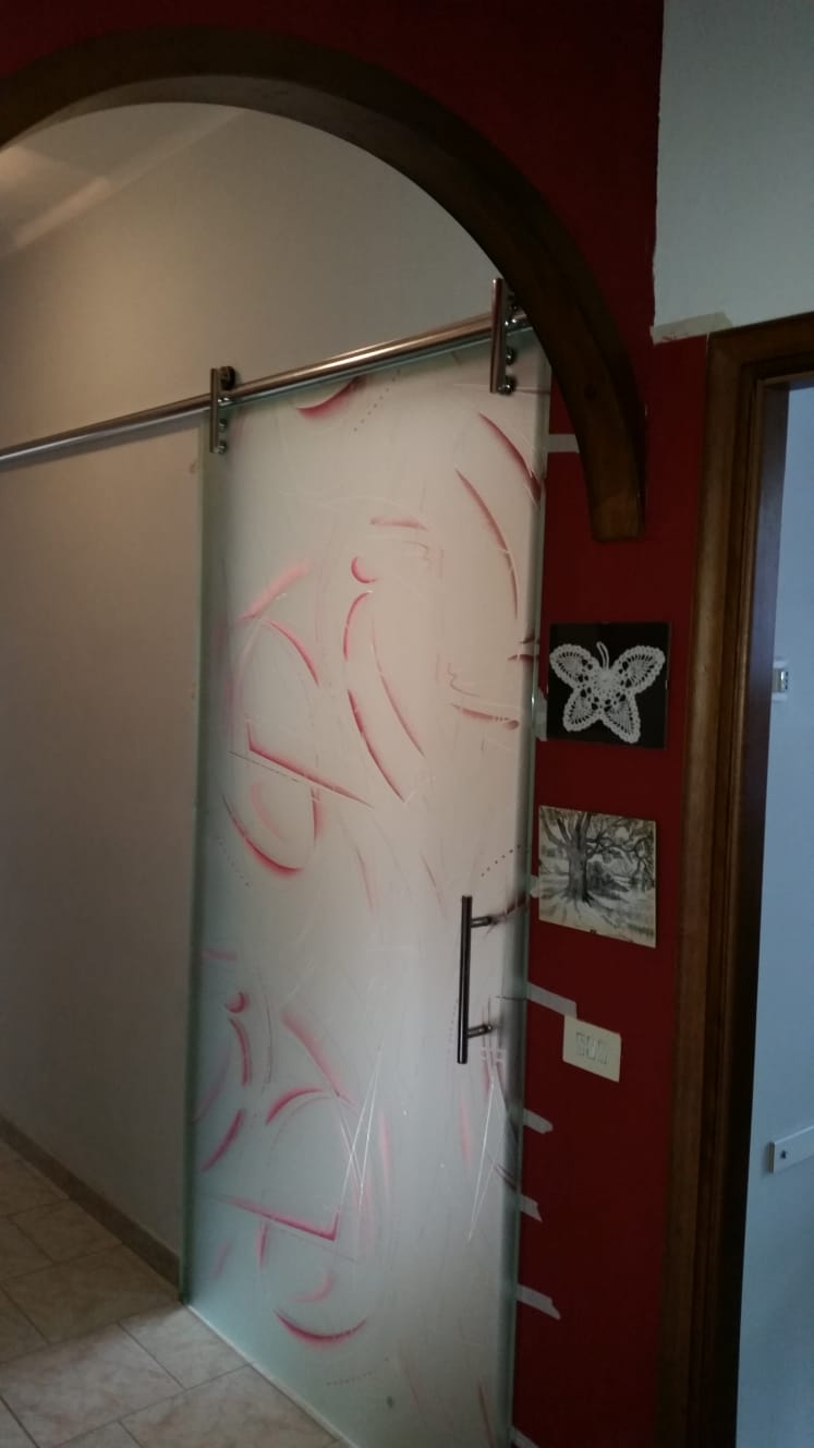 porta di vetro di design