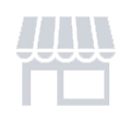 it is a silhouette of a store with a awning .