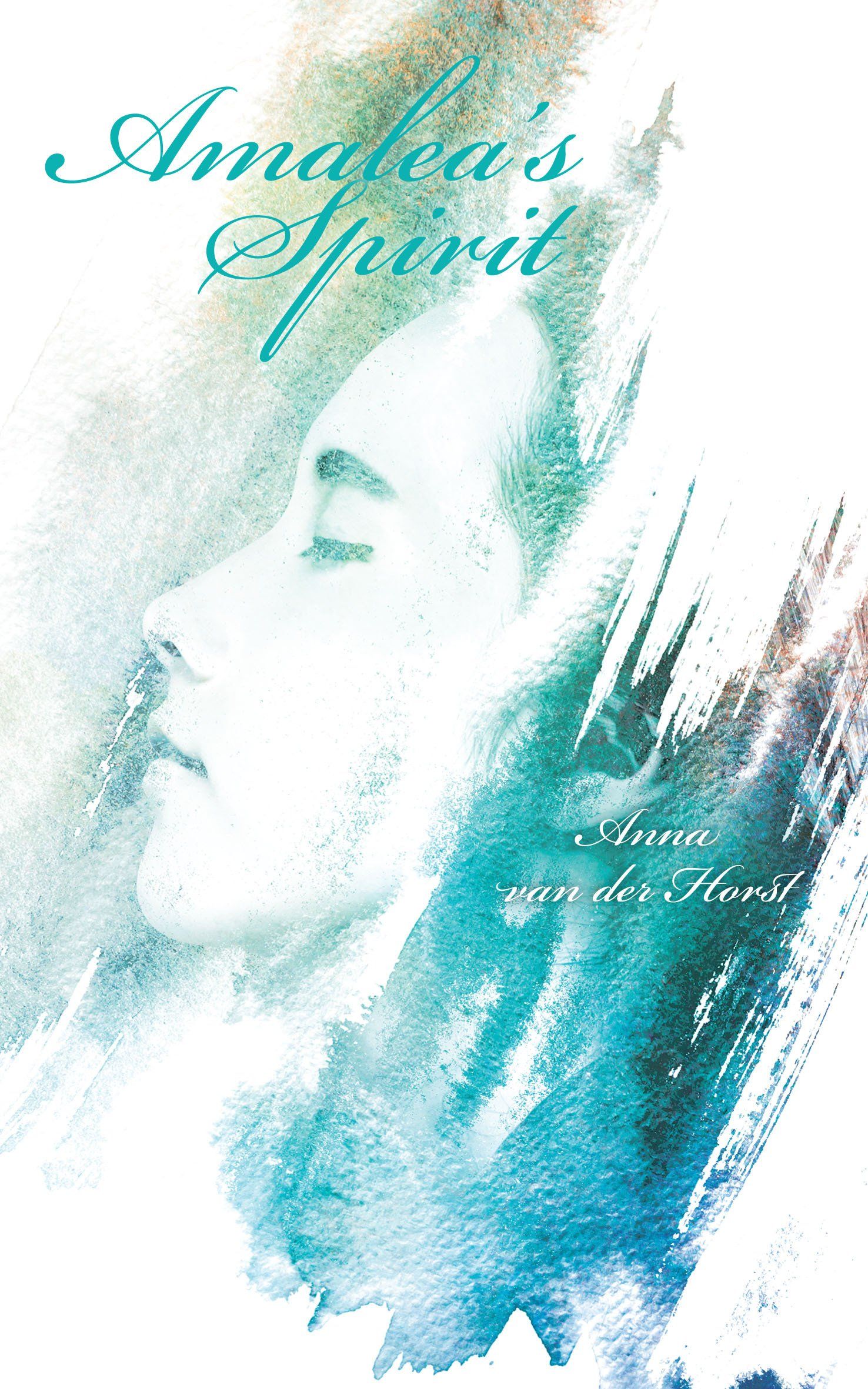 Een vrouw in een witte jurk staat op de cover van een boek geschreven door Anna van der Horst.