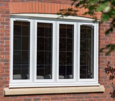 White flush timberlook windows