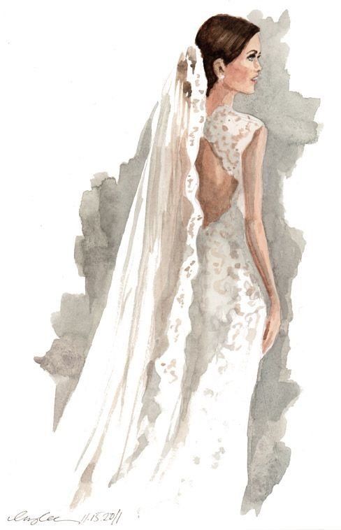 Aquarela nos convites de casamento e na identidade visual do projeto