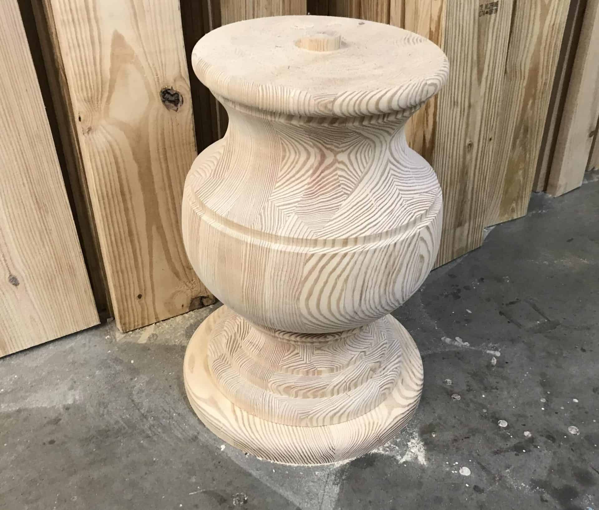 wooden table base