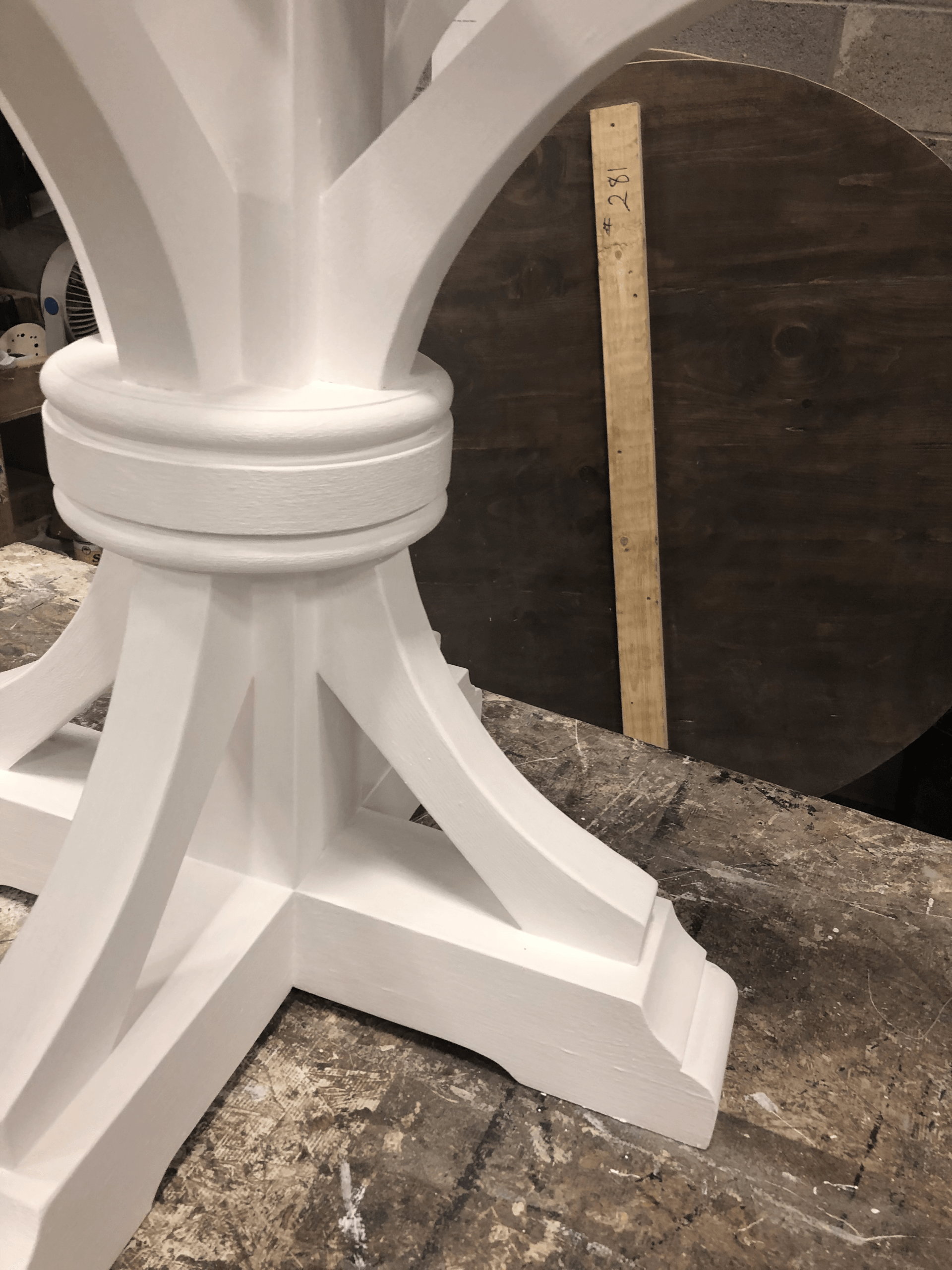 White custom table