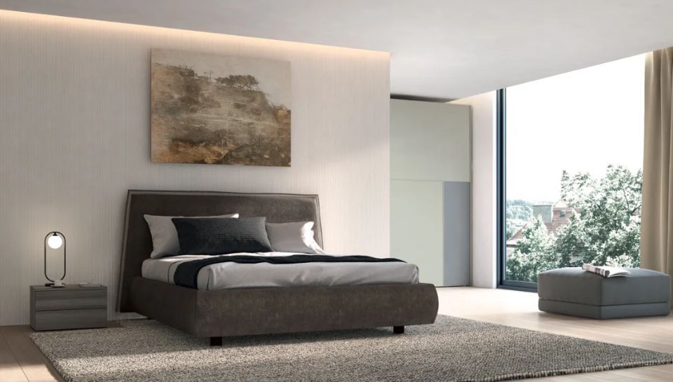 Letto matrimoniale con cassettone