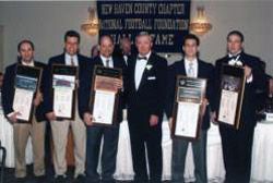 2005 Champions (L-R)- John Aquavita (Hyde), Gary Gravina, (Branford), Steve Filippone (Hand), Chapter President Bill O’ Brien, Chris Anderson (Woodland), and Sean Marinan (Xavier HS)