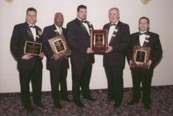 2005 Gary Gravina, Branford, Coach of the Year, Joe “Duke” McAlpine, Official Recognition Award, Joe Andruzzi, SCSU and Super Bowl New England Patriots, Distinguished American, Bill O’ Brien and Jeff McCann, Merit Award winner