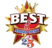 A logo for the best of madison county