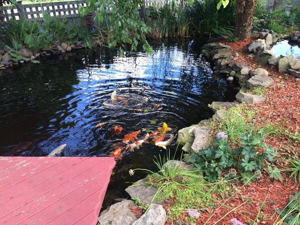 A large house with a lot of windows and a garage on a rainy day.