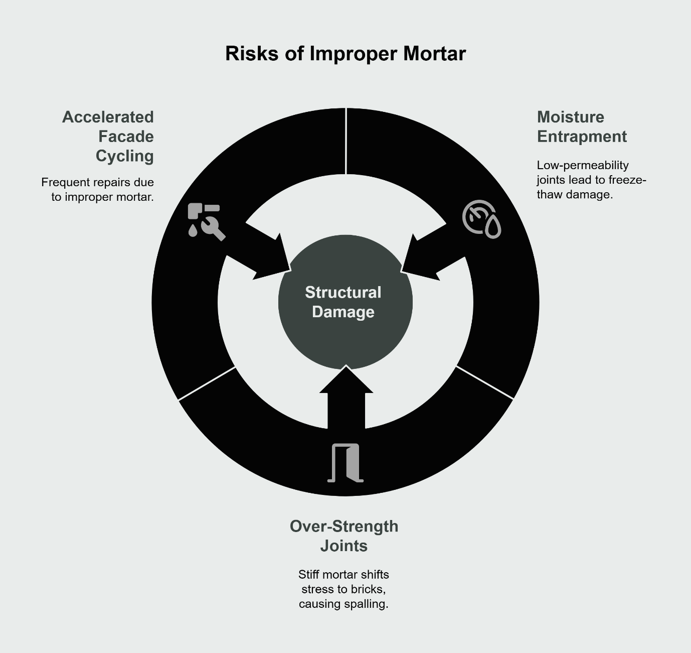 risks of improper mortar