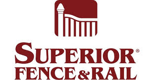 Superior Fence & Rail logo in maroon with a fence and tower icon