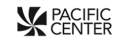 Pacific Center logo featuring a pinwheel graphic and text.