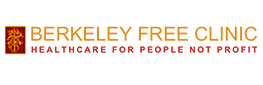 Logo for Berkeley Free Clinic, a healthcare facility. Text: 