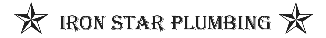 Iron Star Plumbing logo with stars on either side of text.