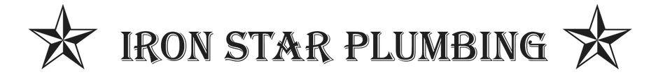 Iron Star Plumbing logo with stars on either side of text.