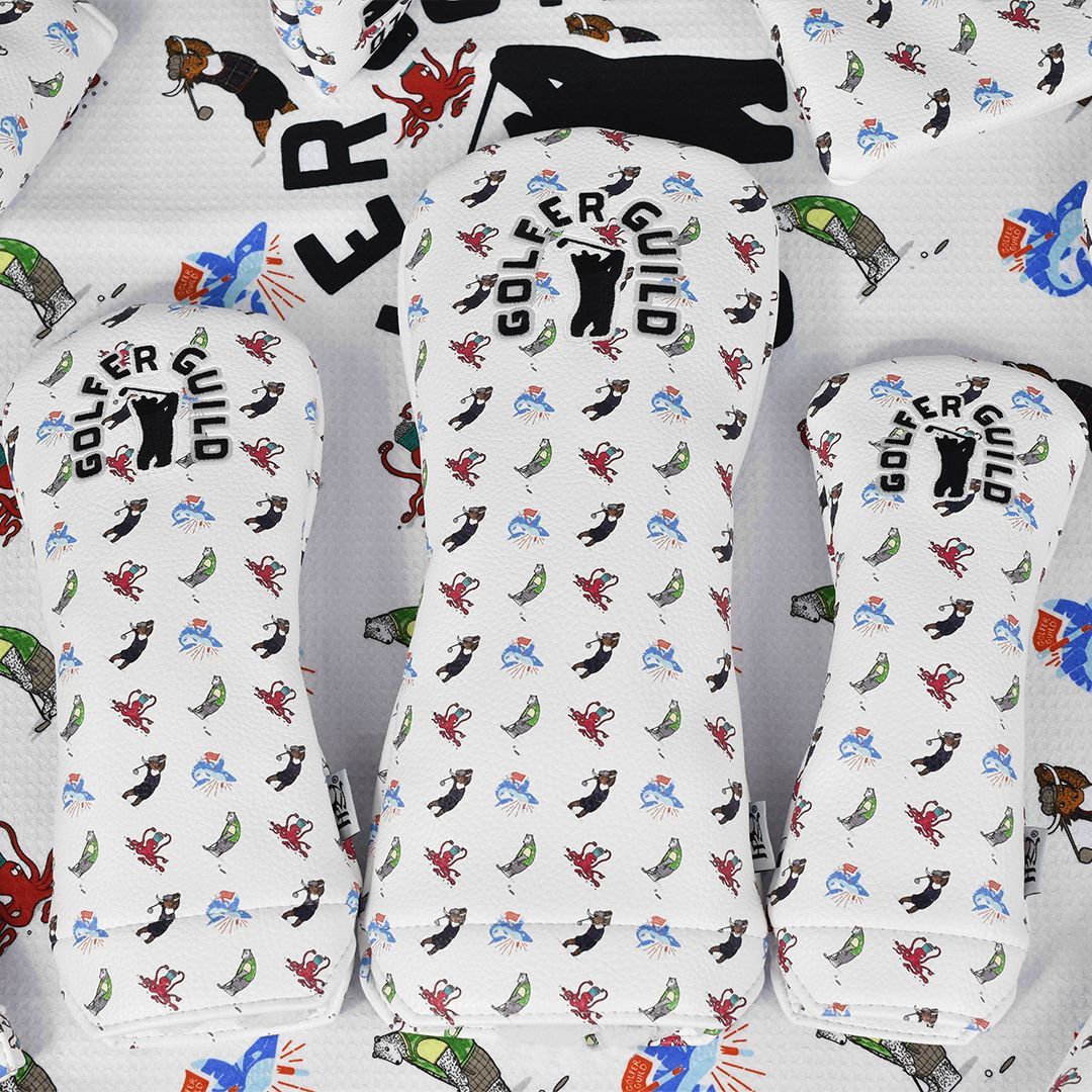 Golfer Guild Micro Print Headcover with golfing animal designs by Claesson & Vaun