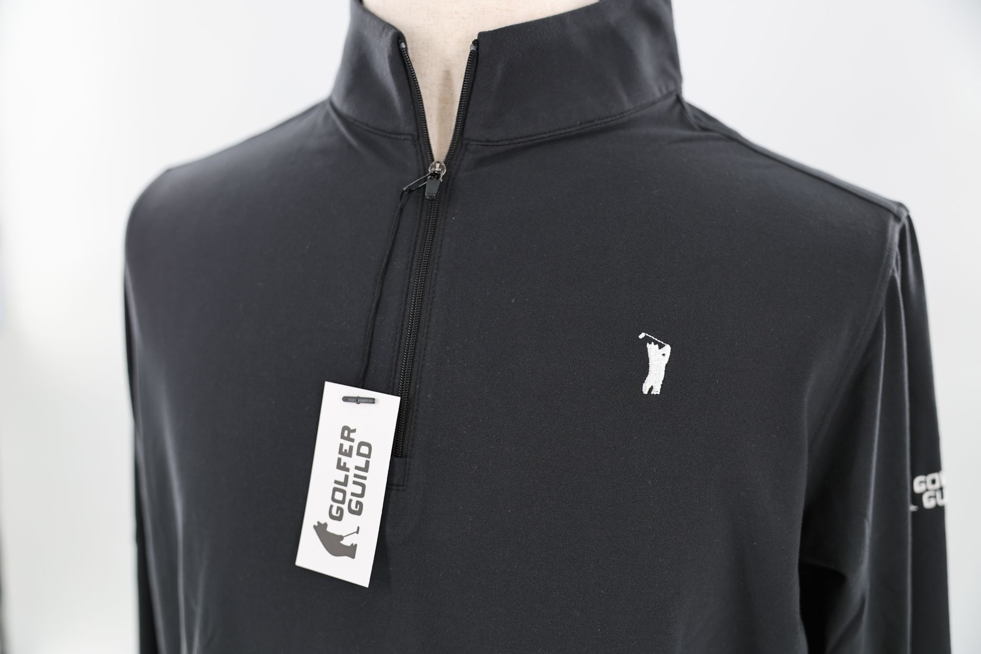 Golfer Guild Coziest Quarter Zip with Bear Drive golfing animal embroidery by Jonas Claesson.