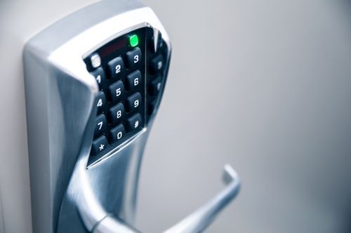 A Close Up Of A Keypad On A Door Lock - Bolingbrook, IL - Master Locksmithing Inc