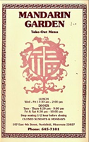 Cover of the Take-Out Menu