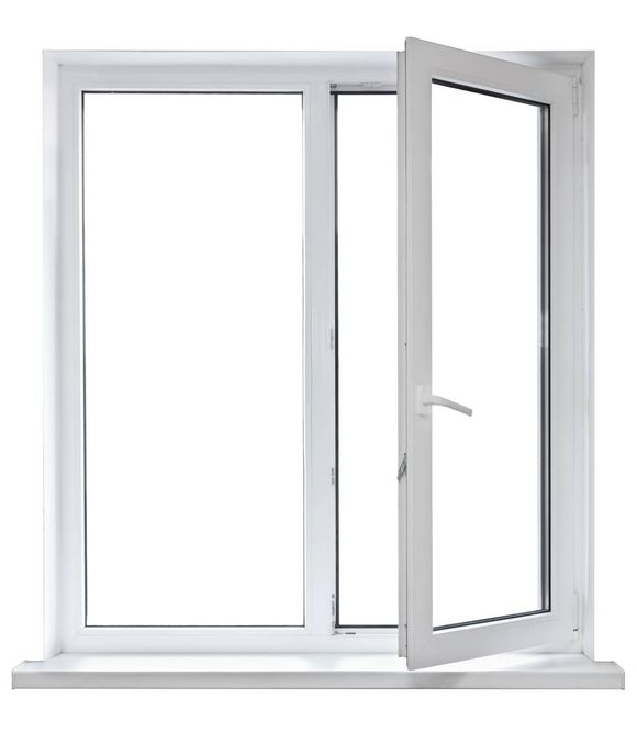 finestra con profilo in alluminio laccato di colore bianco