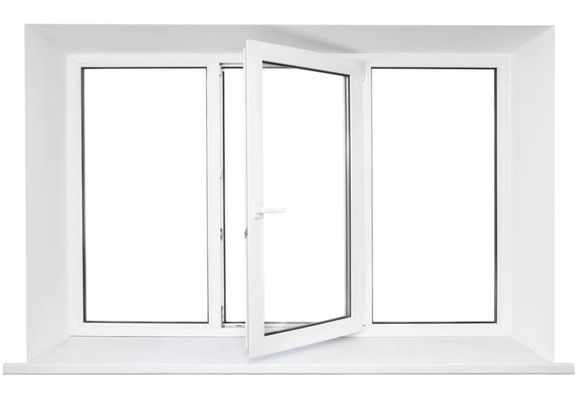 finestra con profilo in alluminio di colore bianco