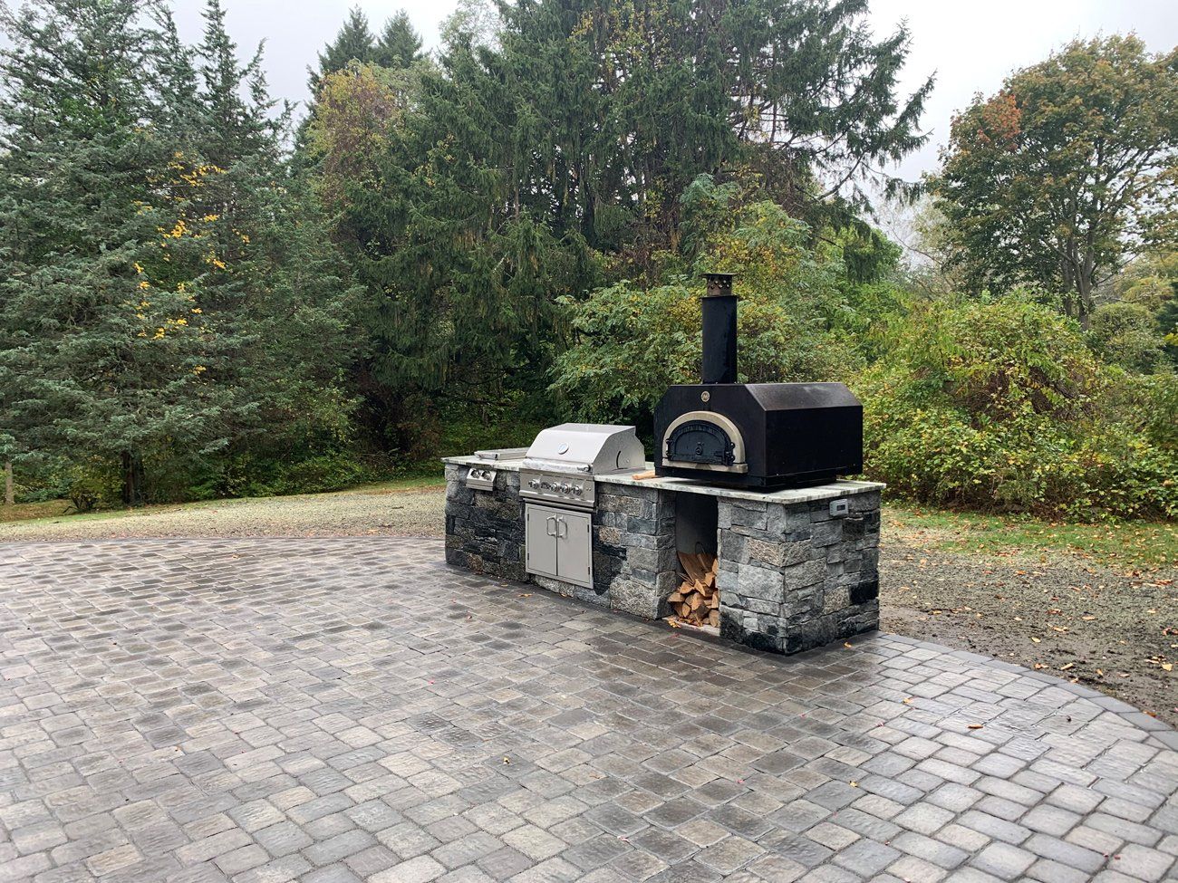 Wood Fired Brick Oven and Smoker 1 — Cape Cod, MA — MBR Landscaping
