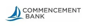the commencement bank logo has a sailboat on it .