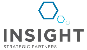 the logo for insight strategic partners shows a hexagon and circles .