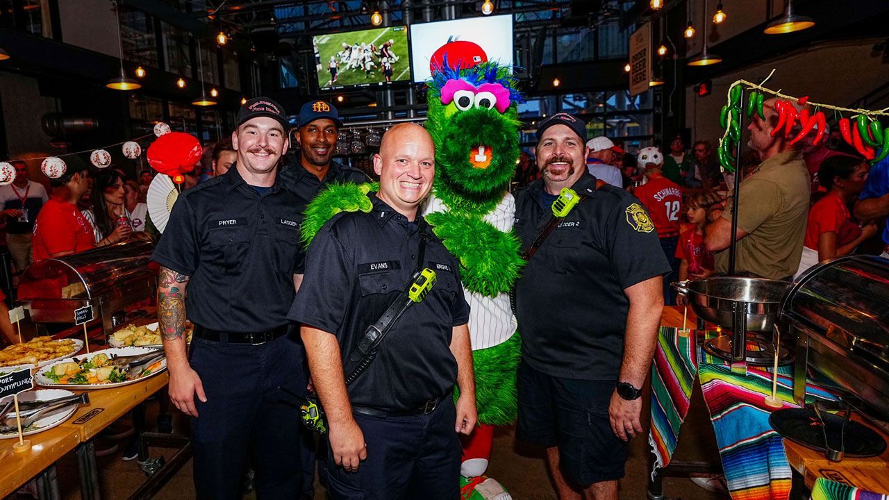Group of Men with Mascot — Conshohocken, PA — Team Foster
