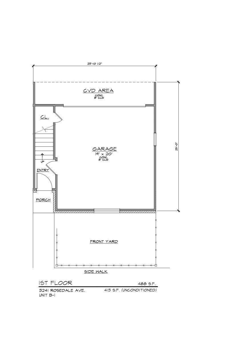 B-1 First Floor Floor Plan