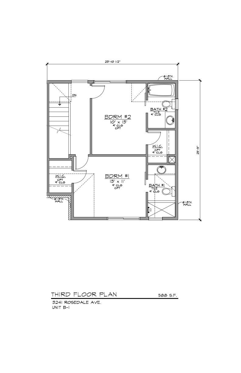 B-1 Third Floor Floor Plan