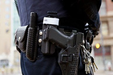 security guard next to construction site