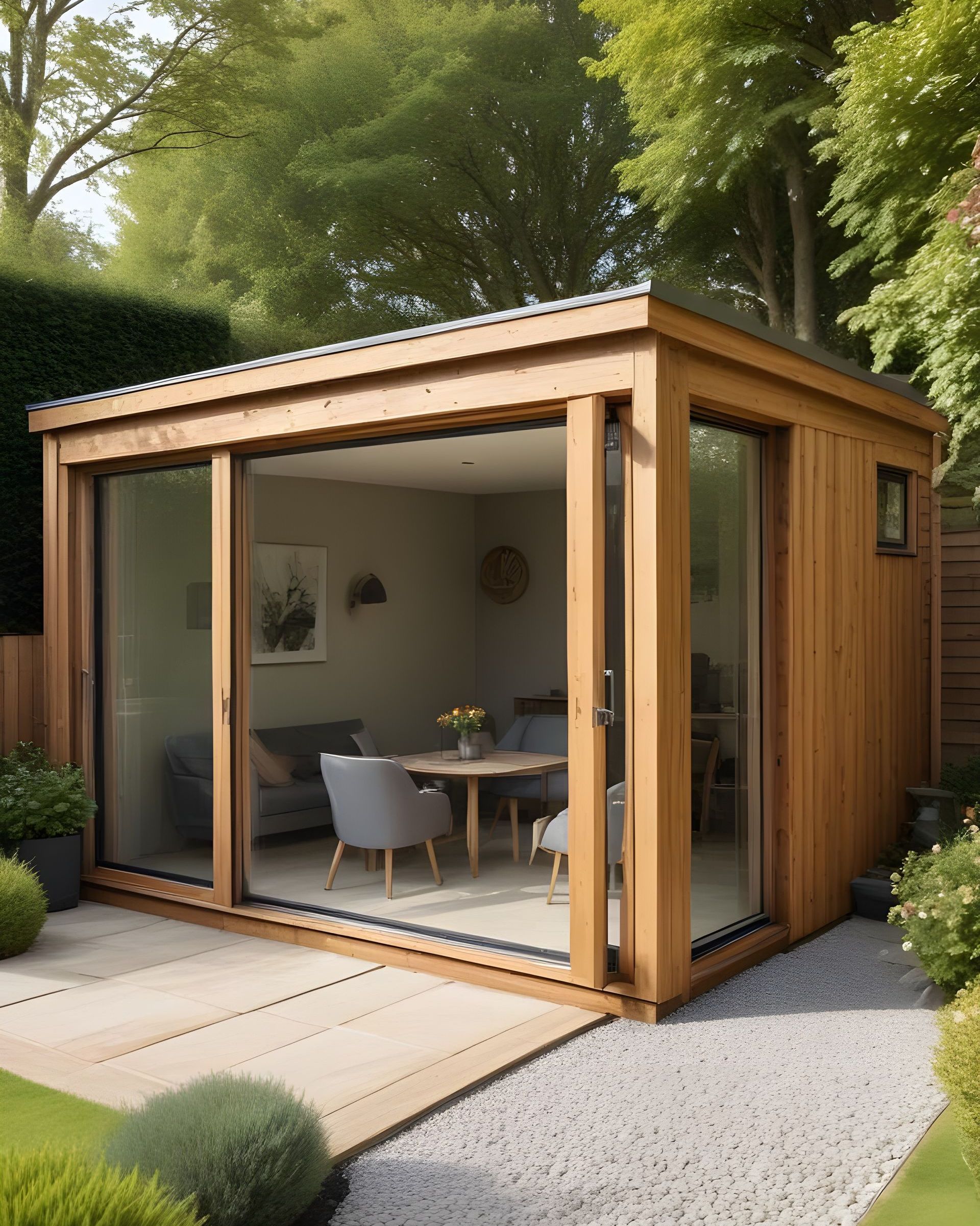 garden office pods for a work life balance in a garden space