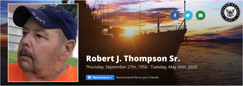 Robert Thompson Sr. Military Funeral Service