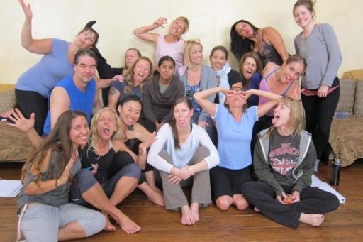 Liz with 200 hour yoga teacher training class