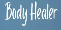 The word body healer is written in white on a blue background.