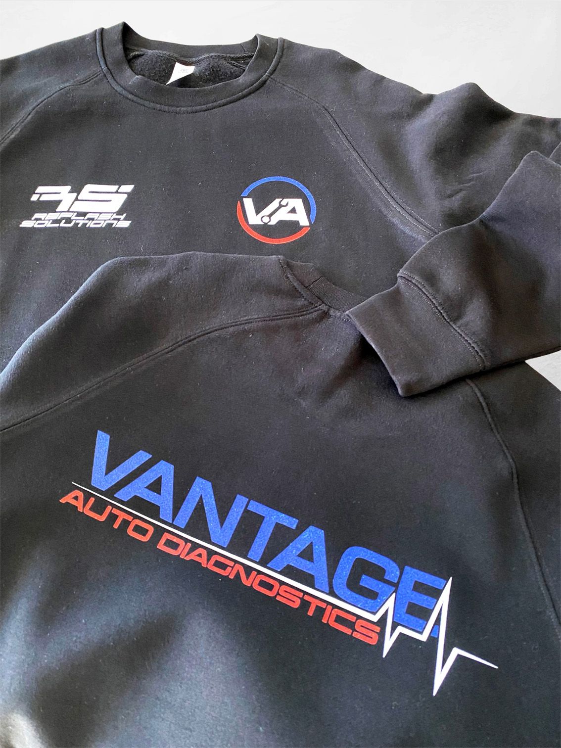 Vantage Auto sweatshirt printing